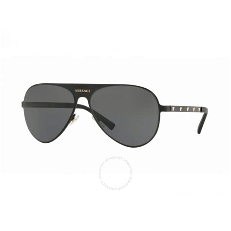 versace sunglasses ve2189|Versace Grey Pilot Men's Sunglasses VE2189 142587 59.